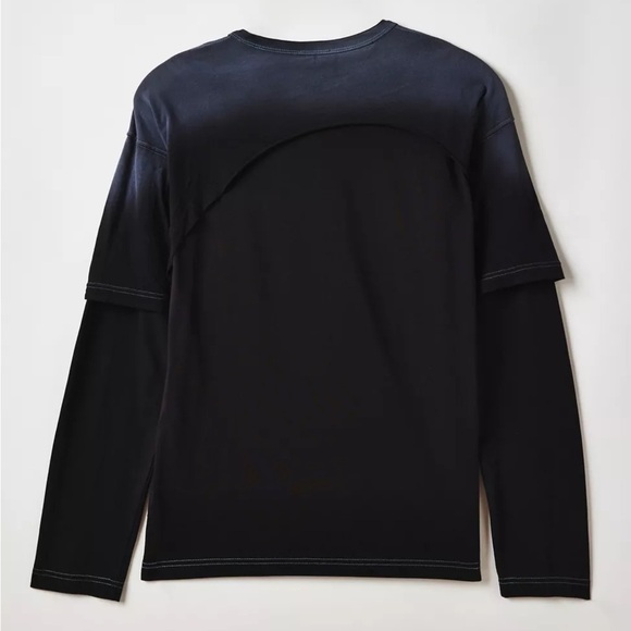Diesel Hidden D Graphic Layered Long Sleeve Tee - Picture 2 of 4